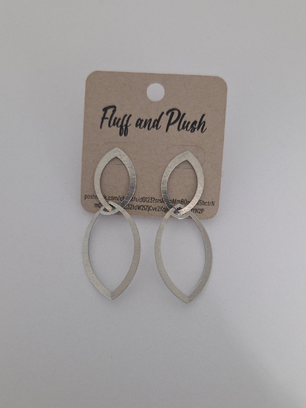 Silver Open Marquise Drop Earrings